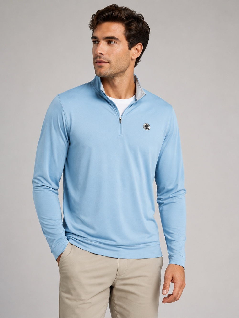 Peter Millar Perth Performance Quarter-Zip Pullover Blue Seminole Golf Club M